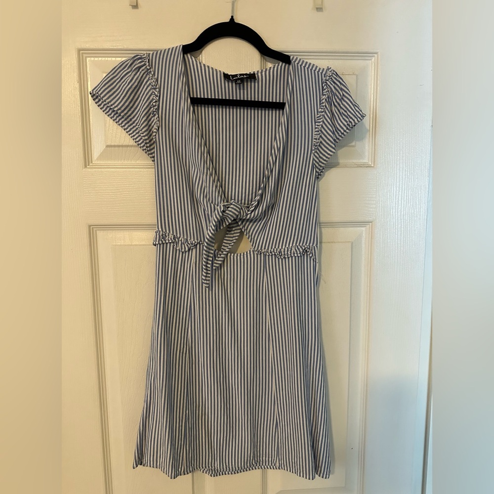 Lulus Navy and White Striped Mini Dress